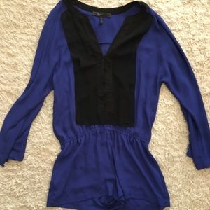 SOLD Blue/Black BCBG Romper Size XS
